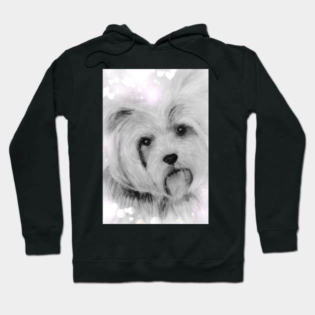 Yorkie Hoodie by teenamarie23art